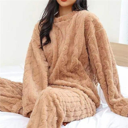 Conjunto cómodo de pijama para mujer de forro polar