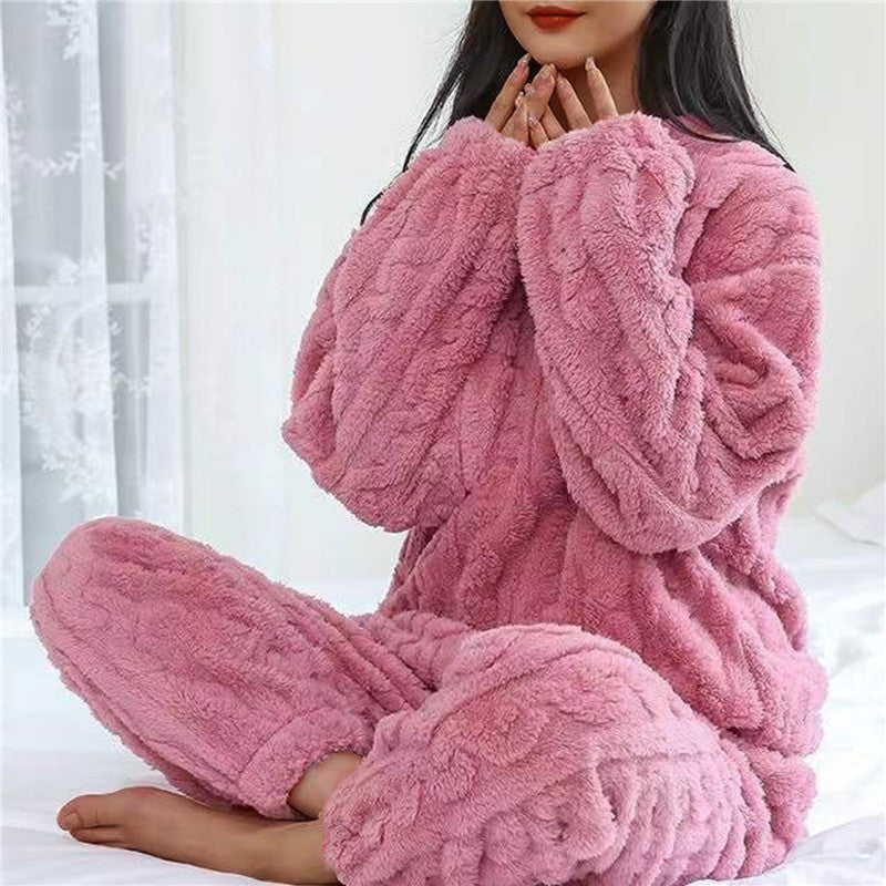 Conjunto cómodo de pijama para mujer de forro polar