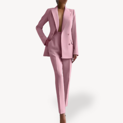 Conjunto de traje de dos piezas para mujer | Chaqueta elegante y pantalones conjunto