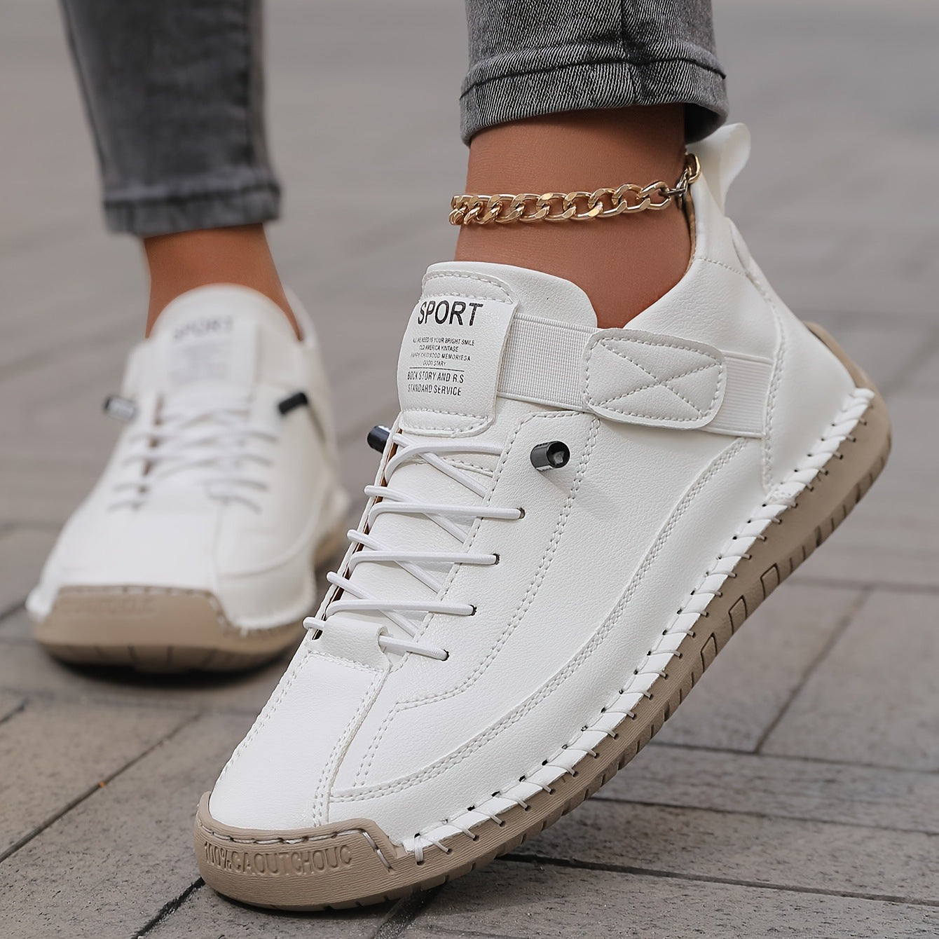 Dámské tenisky na platformě | Letní model na tkaničky v casual stylu