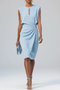 Robe midi à volants pour femme | Style élégant avec détails en forme de trou de serrure