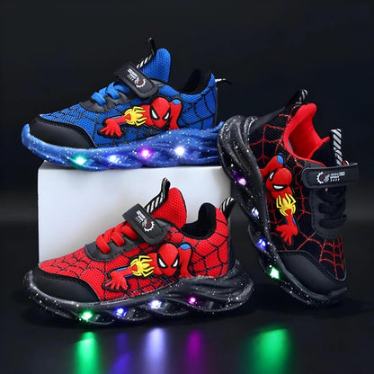 Zapatillas infantiles con iluminación LED | Zapatos estilo superhéroes