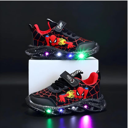 Zapatillas infantiles con iluminación LED | Zapatos estilo superhéroes