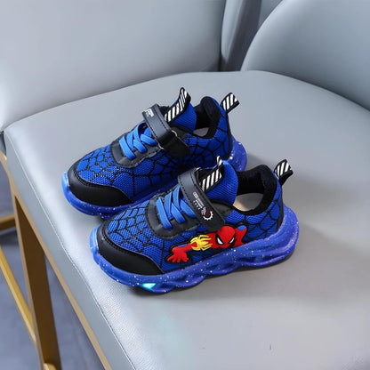 Zapatillas infantiles con iluminación LED | Zapatos estilo superhéroes