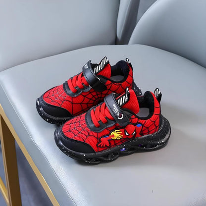 Zapatillas infantiles con iluminación LED | Zapatos estilo superhéroes