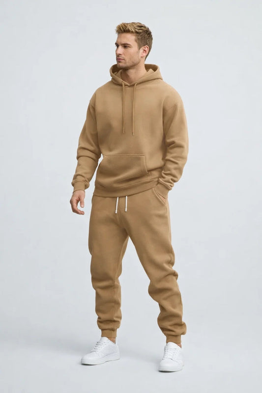 Conjunto casual masculino de chándal con capucha