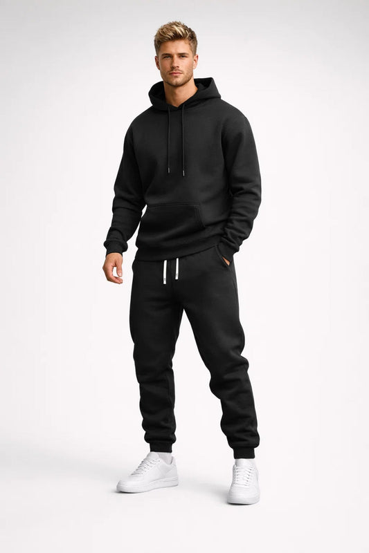 Conjunto casual masculino de chándal con capucha