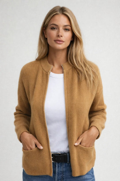 Gilet cardigan élégant pour femme avec poches | Pièce polyvalente