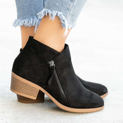 Bottines orthopédiques pour femmes | Fermeture éclair Style cuir