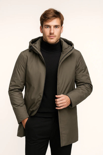 Ανδρικό Απλό Μπουφάν με Κουκούλα | Ζεστό Μπουφάν για Κάθε Εποχή του Χρόνου