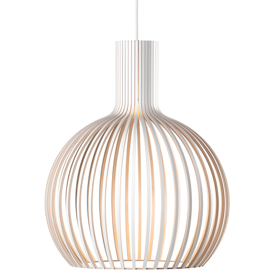 Lámpara colgante en estilo vintage de madera nórdica