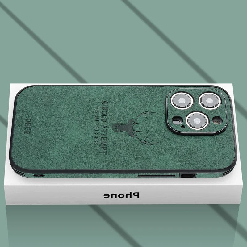 Etui Na IPhone'a W Stylu Skórzanym | Odporny Na Wstrząsy Smukła Ochrona