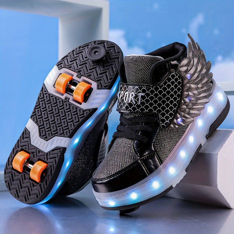Chaussures LED à roulettes pour filles | Patins lumineux pour filles