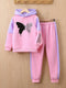 Girls' 2-Piece Fleece Set | Butterfly Print Sweatshirt and Pants