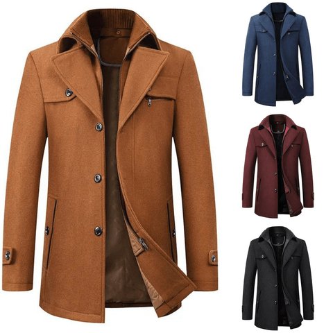 Męska Wodoodporna Kurtka Zimowa | Casualowy Płaszcz Na Co Dzień