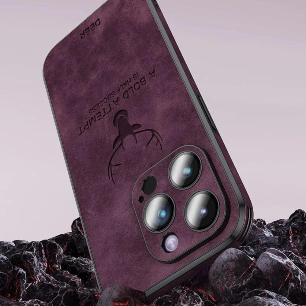 Etui Na IPhone'a W Stylu Skórzanym | Odporny Na Wstrząsy Smukła Ochrona