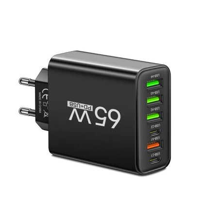 65W Wieloportowa Szybka ładowarka PowerHouse | Koncentrator 6 w 1