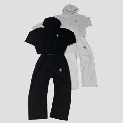 Ensemble homme grande taille avec sweat à capuche et pantalon | ensemble doux pour la maison