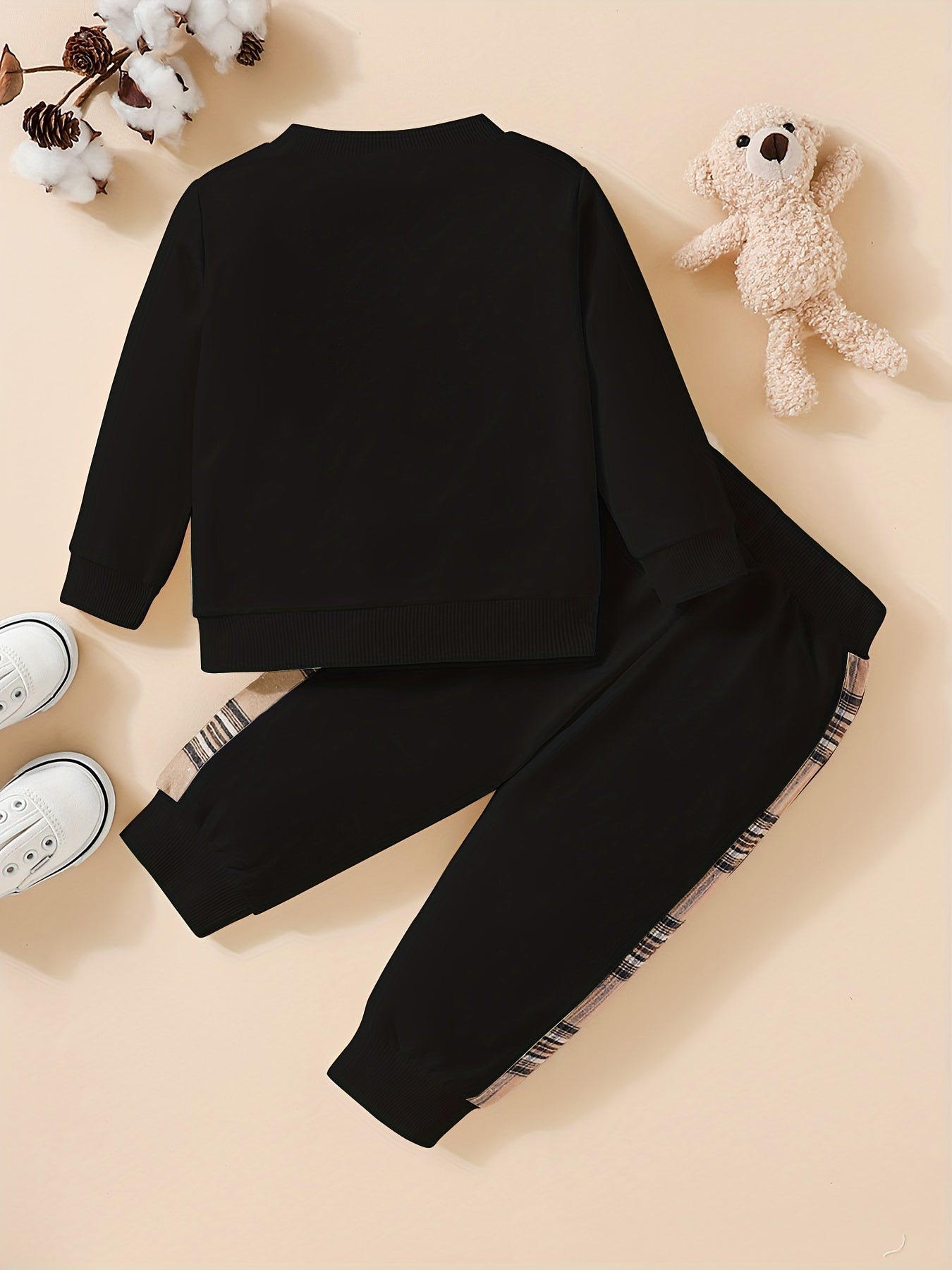 2-Częściowy Zestaw dla Maluchów | Bluza i Spodnie z Haftem Niedźwiedzia