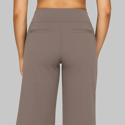 Women's Stretch Pants with High Waist and Pockets