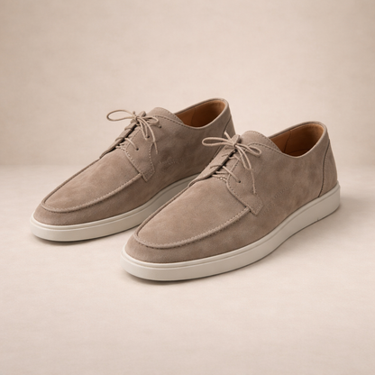 Men’s Style Leather Loafers | Classic Lace-Up Closed-Toe Shoes