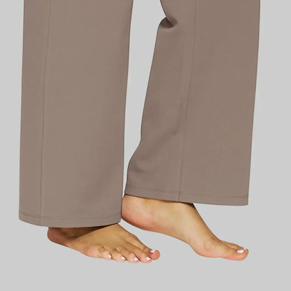 Women's Stretch Pants with High Waist and Pockets