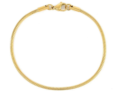 Colette | Minimalistyczna bransoletka z wężowym łańcuchem, pozłacana różem