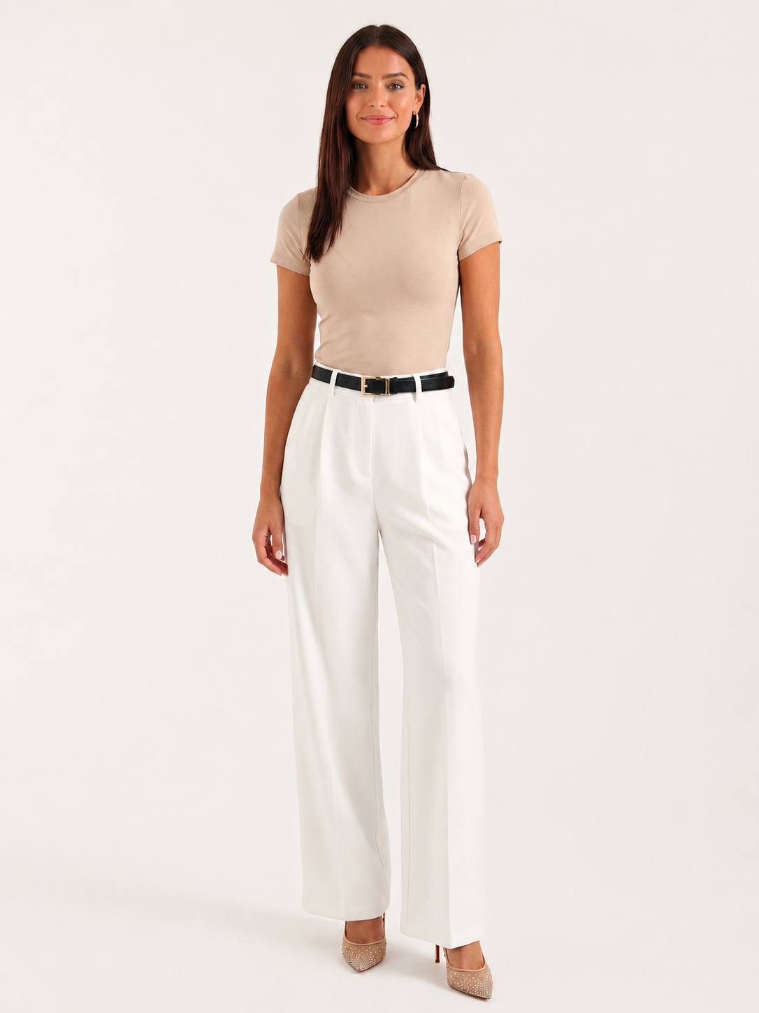 Women's High-Waisted Wide-Leg Pants