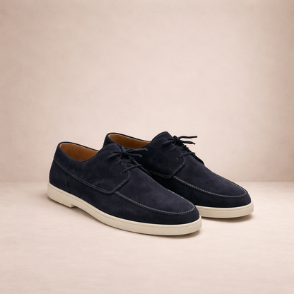 Men’s Style Leather Loafers | Classic Lace-Up Closed-Toe Shoes