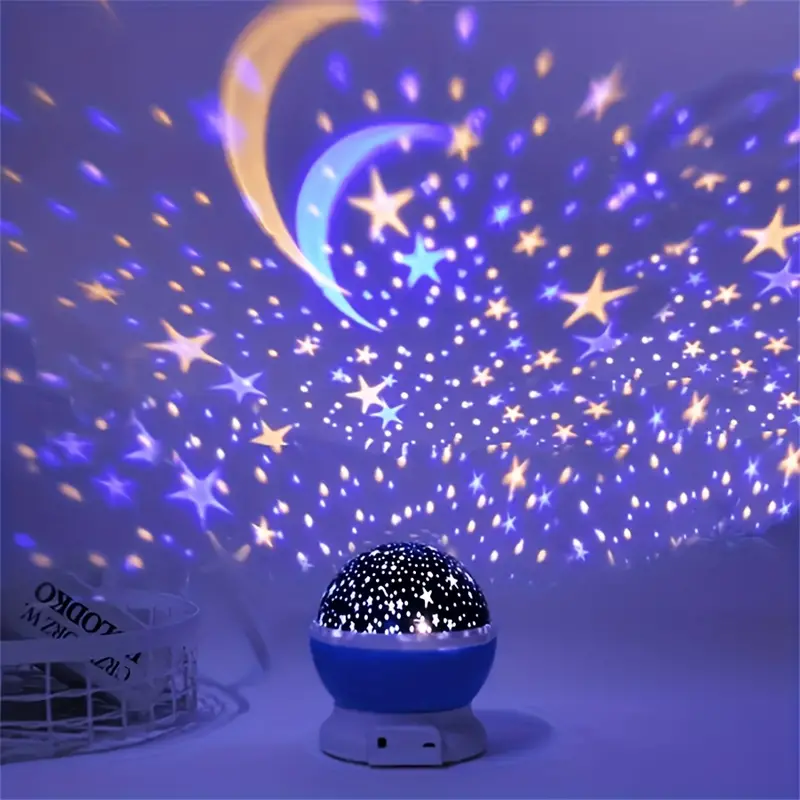 Lampka Nocna Projektora Gwiazdowego | Lampa do Sypialni Dziecięcych
