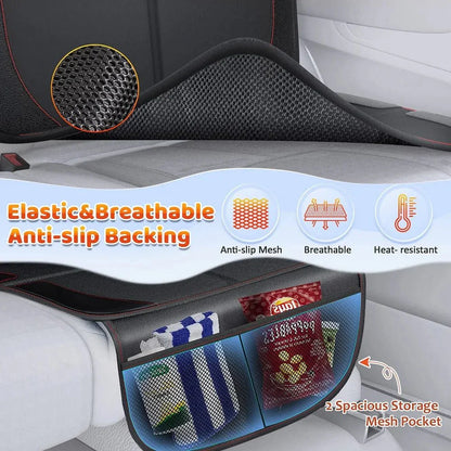 Univerzální potah na autosedačku s kapsami, protiskluzový a na uložení