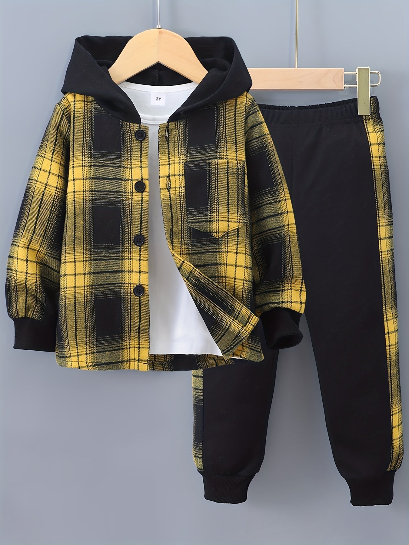 Boys' 2-Piece Lounge Set | Checked Sweatshirt and Sweatpants