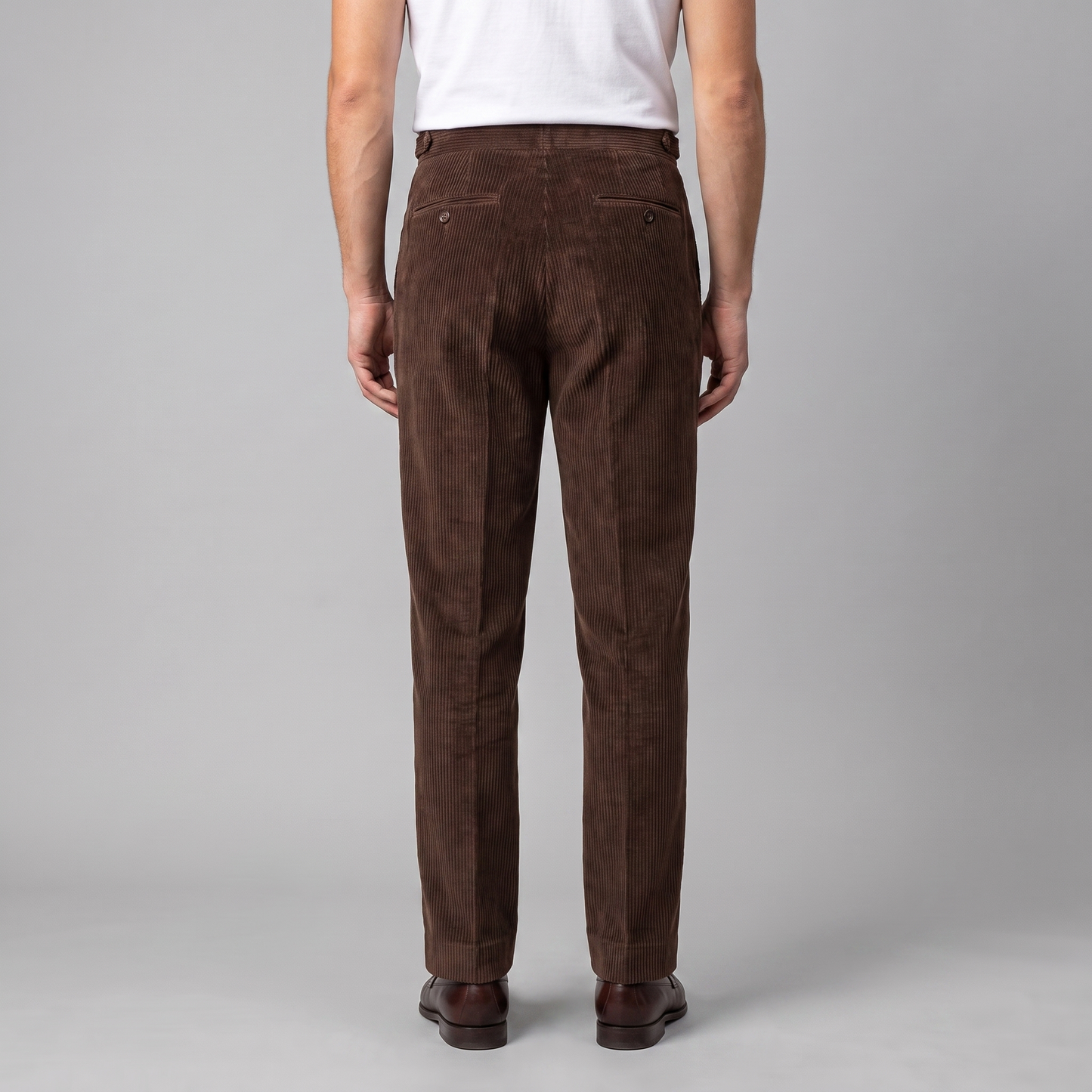 Pantalon homme à plis style velours côtelé | Coupe ajustée smart casual