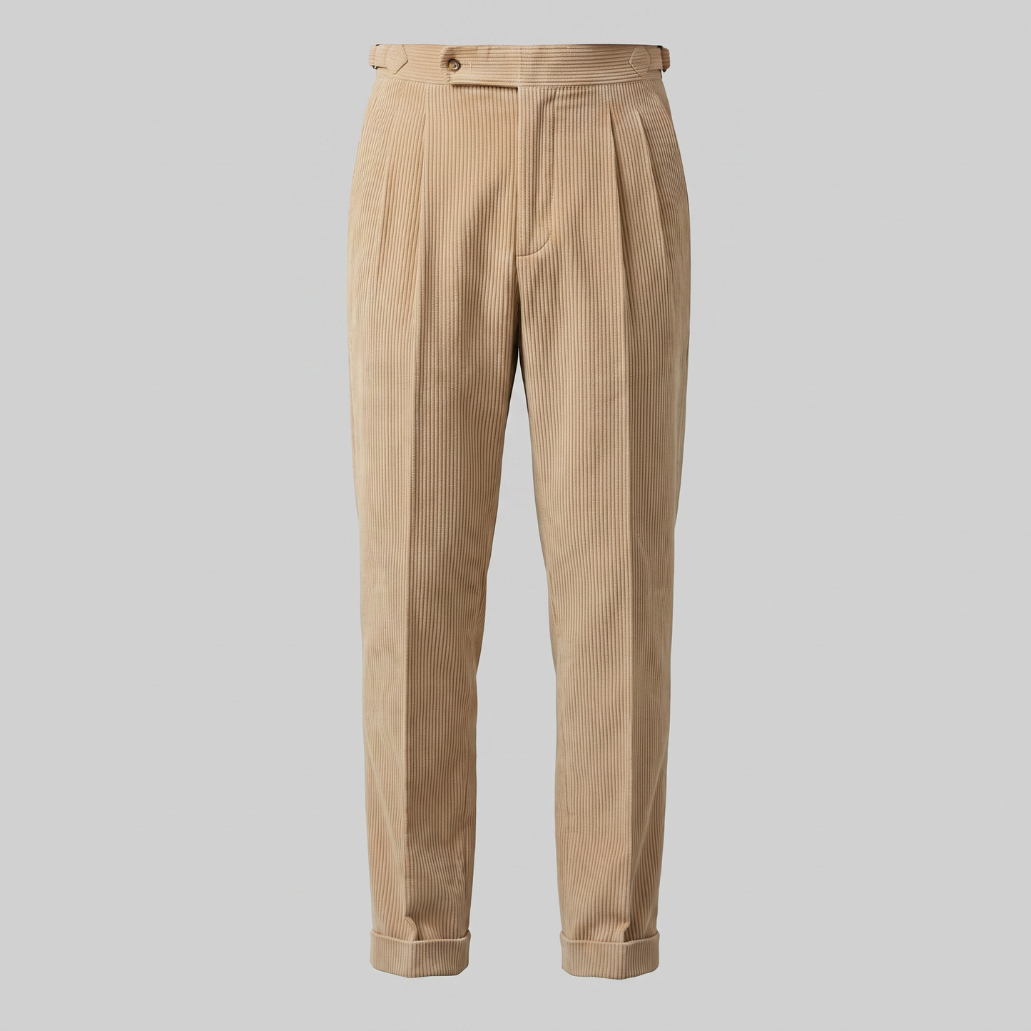 Pantalon homme à plis style velours côtelé | Coupe ajustée smart casual
