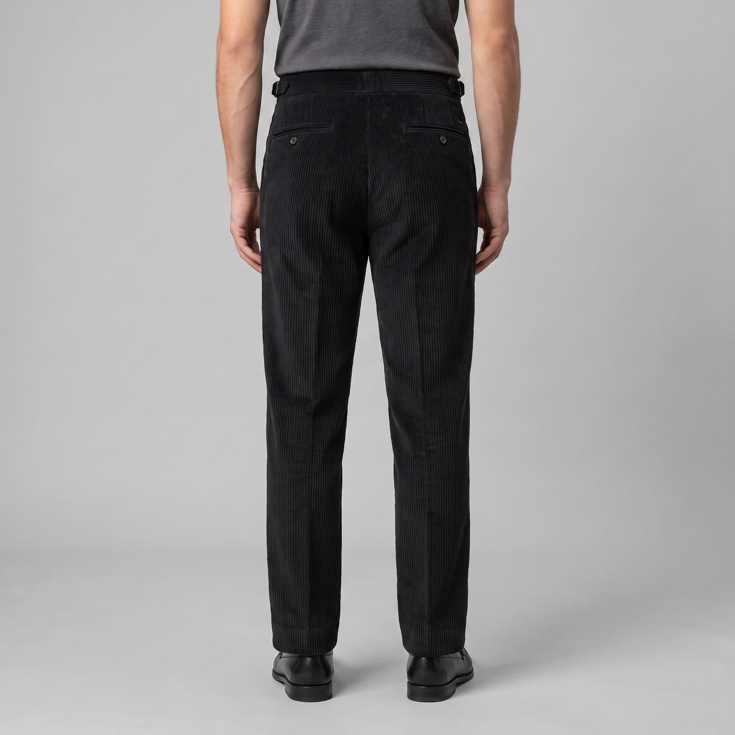 Pantalon homme à plis style velours côtelé | Coupe ajustée smart casual