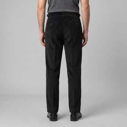 Pantalon homme à plis style velours côtelé | Coupe ajustée smart casual