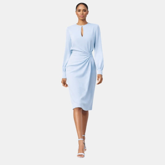 Vestido midi de mujer con cintura fruncida | Estilo veraniego