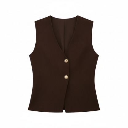 Gilet superposé élégant pour tenues décontractées et habillées féminines