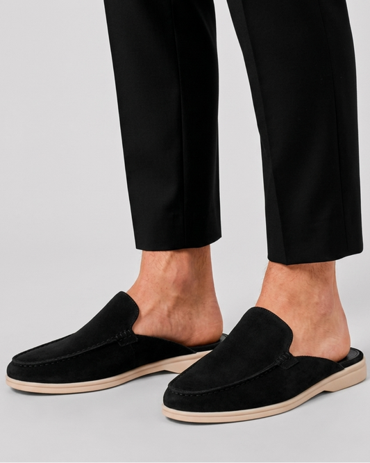 Zapatos de verano para hombre con espalda abierta y diseño tipo mule sin cierre