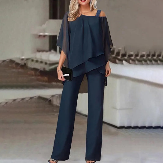Conjunto de noche elegante de dos piezas para mujer | Chic y estiloso