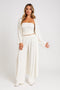 Women's Three-Piece Strapless Top and Pants Set