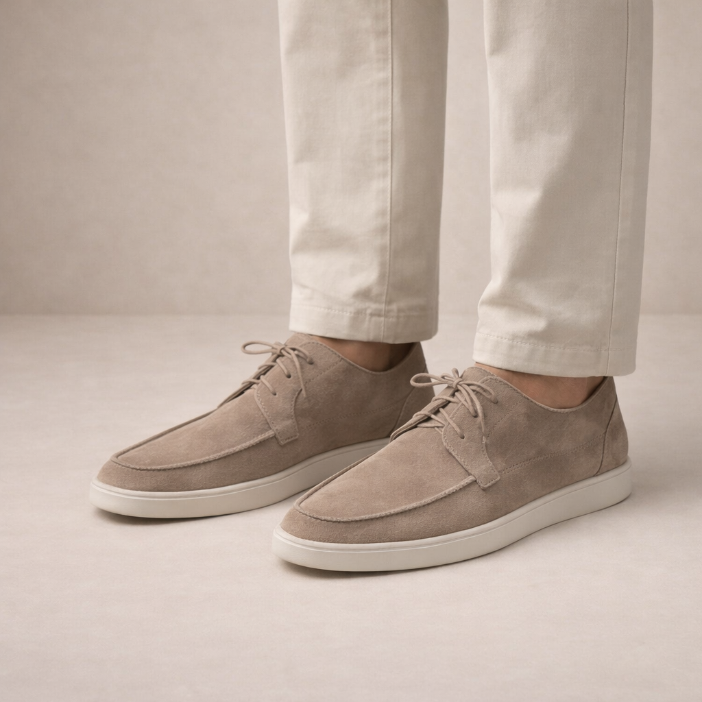 Men’s Style Leather Loafers | Classic Lace-Up Closed-Toe Shoes