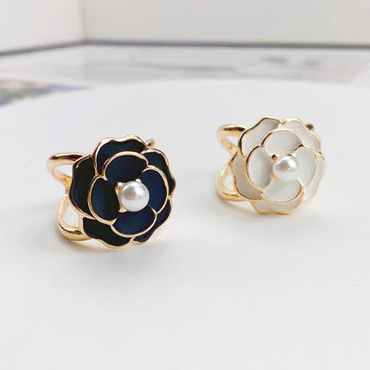 Elegancki Damski Kamelią Pierścionek