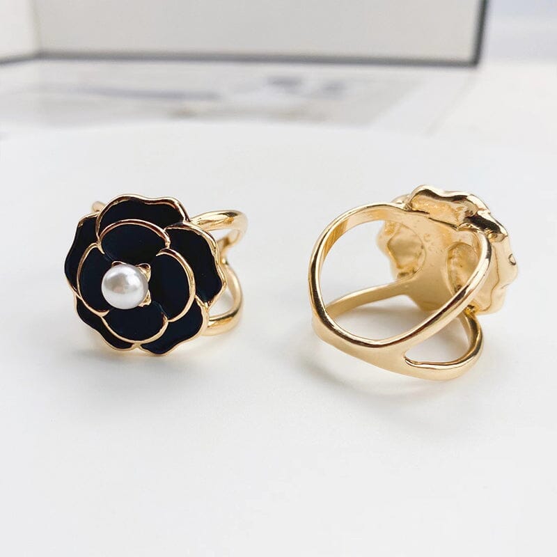 Elegancki Damski Kamelią Pierścionek