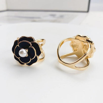 Elegancki Damski Kamelią Pierścionek