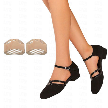 Chaussures de danse femme en suédine synthétique style | Talon bas avec bride autour de la cheville