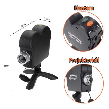 Projektor Okienny do Dekoracji na Halloween i Boże Narodzenie