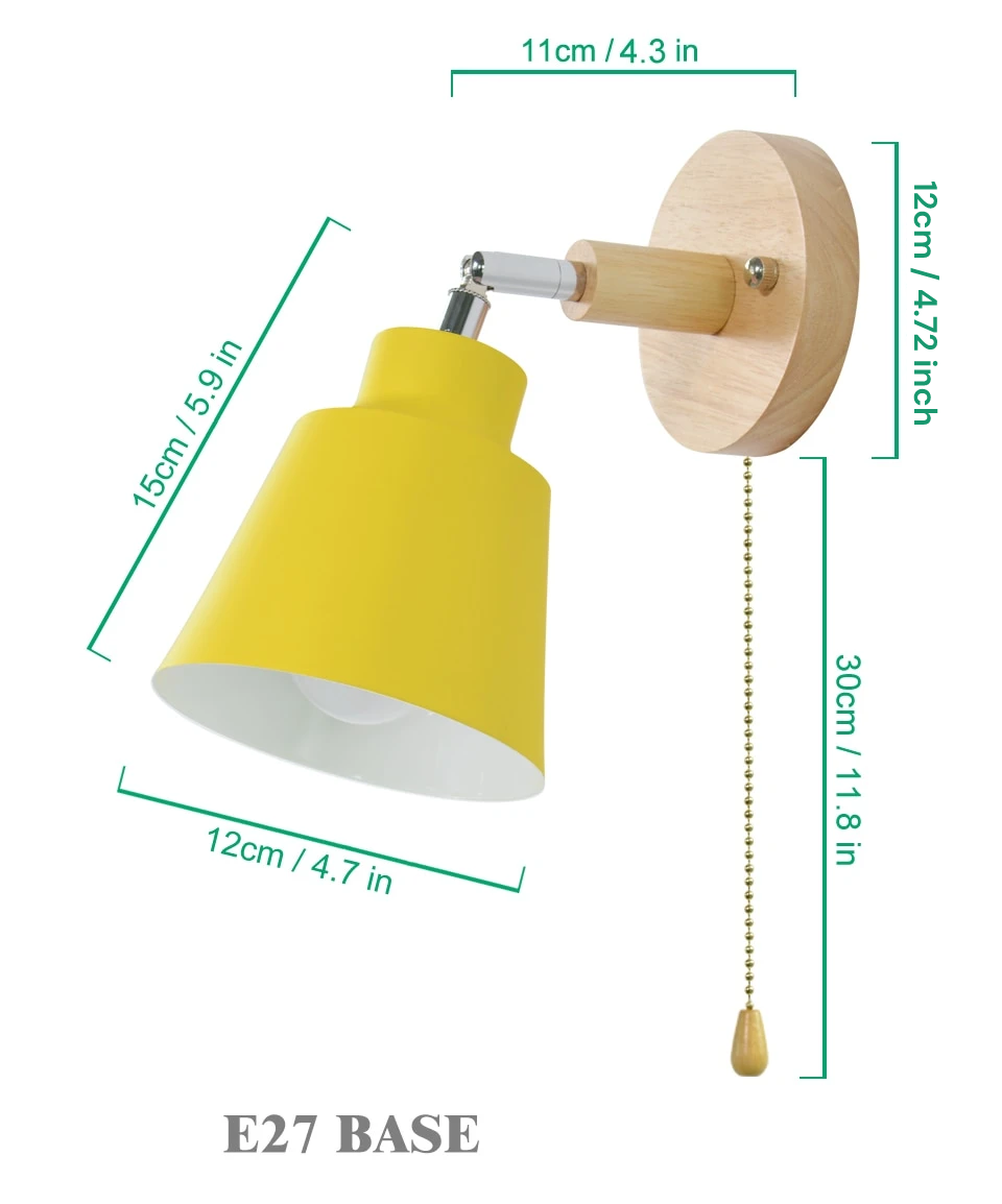 Lampa ścienna Brevik | z wyłącznikiem pociągowym