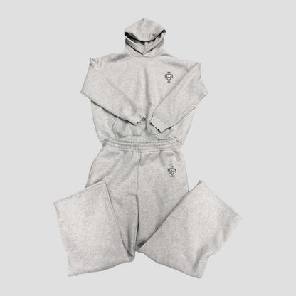Ensemble homme grande taille avec sweat à capuche et pantalon | ensemble doux pour la maison