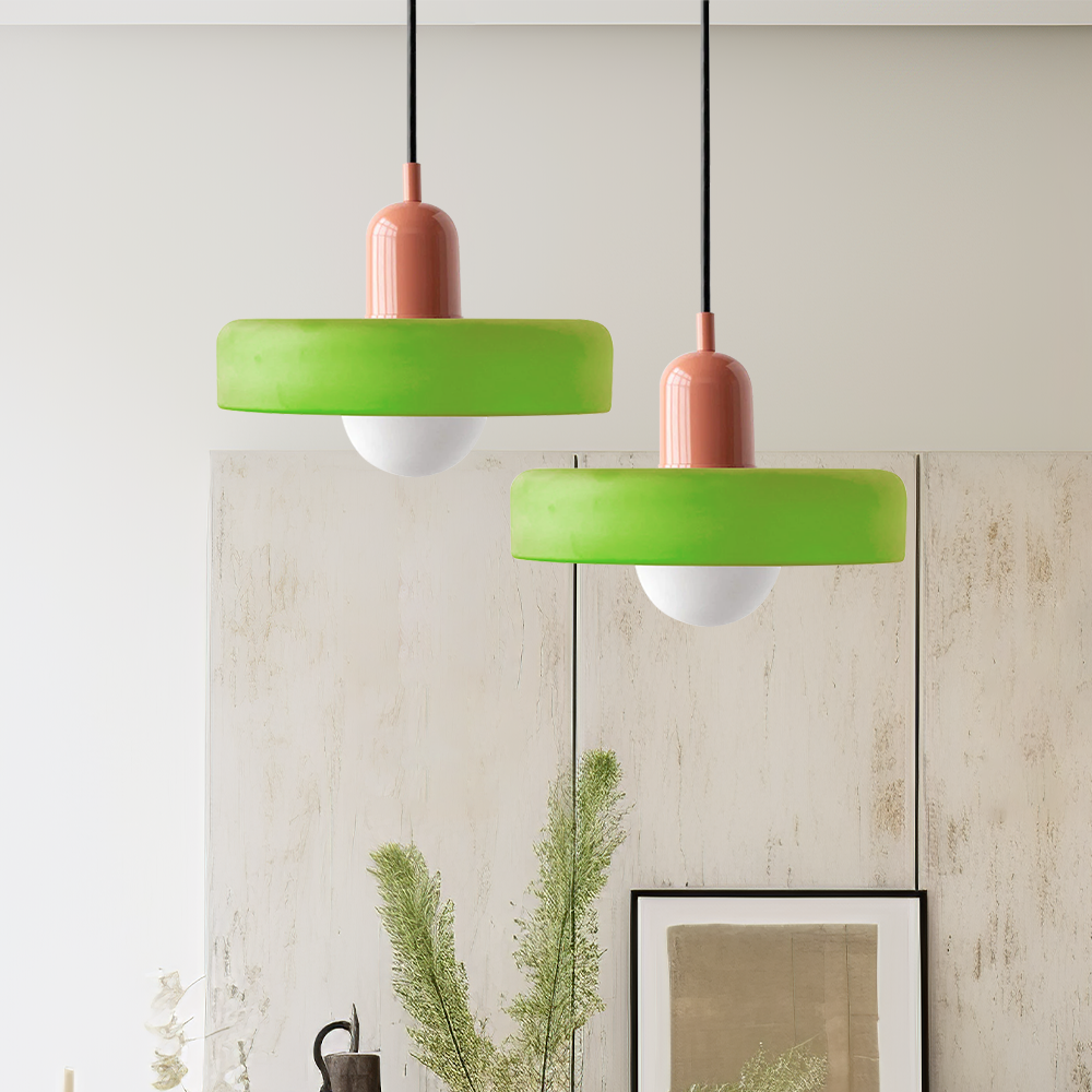 Miklon | Kolorowa lampa wisząca w stylu Bauhaus